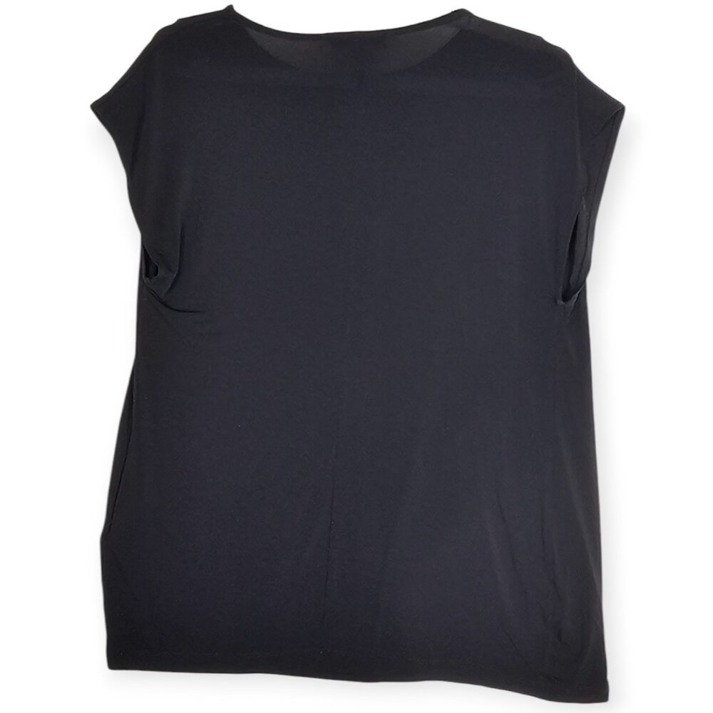 Banana Republic Cap Sleeve Knit Top - Women's XS - Black Modal Blend